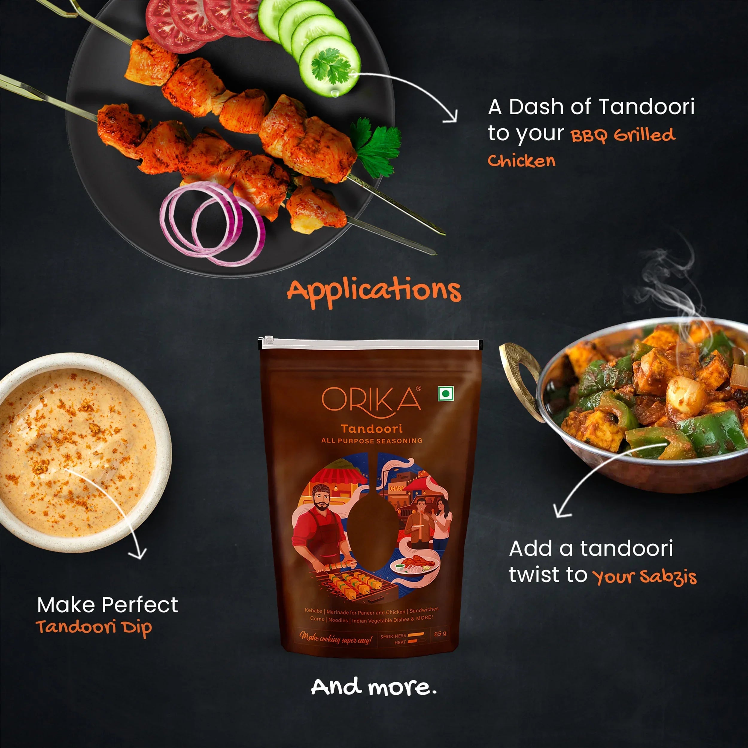 Orika Tandoori Marinade Combo (Pack of 2, 85gms each) - Orika Spices India